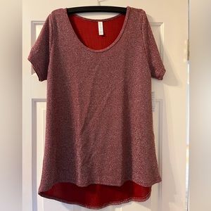 BNWT Lularoe Red Sparkle Classic T
